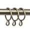 Rod Desyne 10 Curtain Eyelet Rings 1-3 By 8 Inch Inside Diameter - Antique Brass
